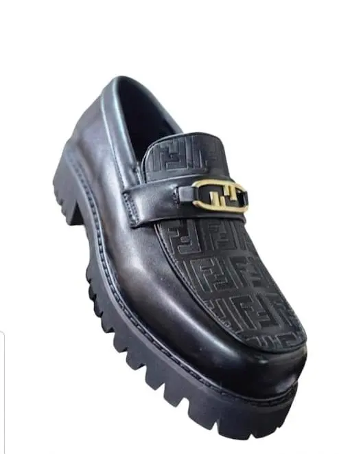 FASHION BLACK LEATHER LOAFER